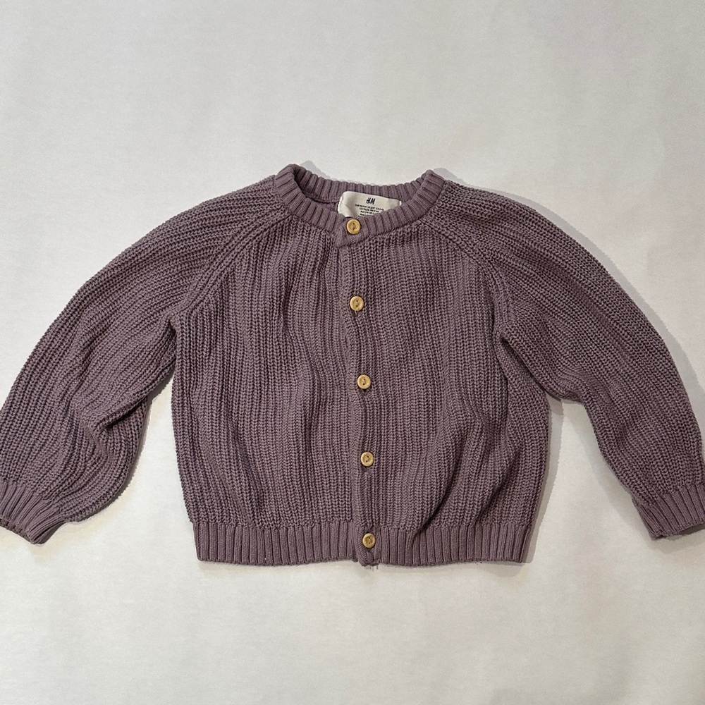 H&M Lavender Cardigan with Button Details